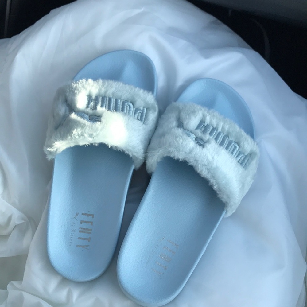 FENTY PUMA BABY BLUE SLIDES